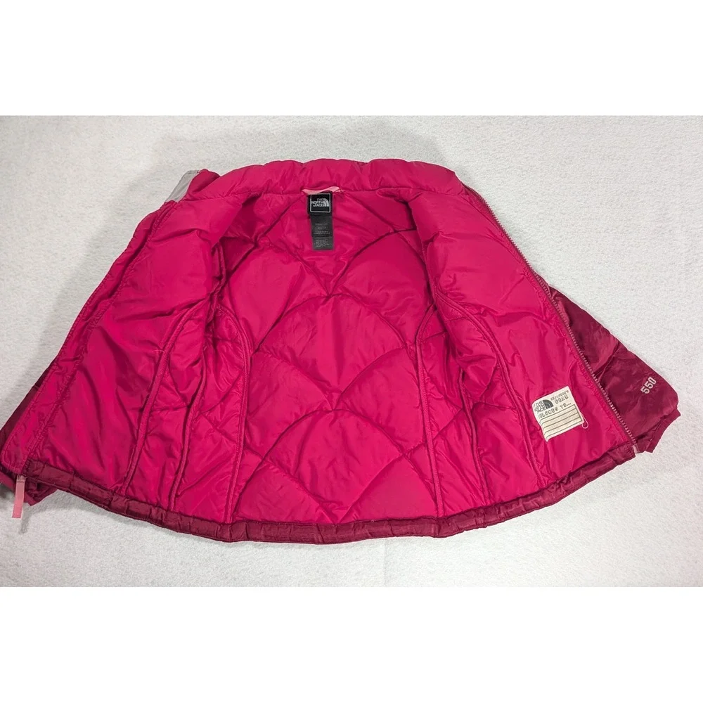 The North Face Girls Aconcagua 550 Down Jacket Magenta XS Puffer Coat